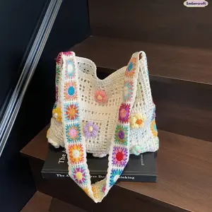 Women’s Woven Beach Tote Bag, Large Capacity Crochet Shoulder Bag, Lightweight Knitted Summer Handbag for Travel, Vacation, Shopping and Casual Spring Summer Outfits