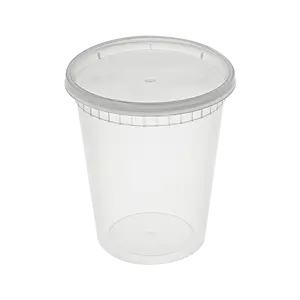 CCF 32OZ Premium PP Injection Plastic Deli Container & Lid - 240 Sets/Cases (Microwavable)