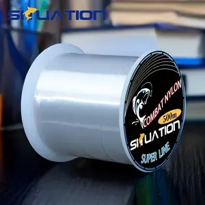 SIIUATION White Nylon Fishing Line 500 Meters 547YDS Giant Fishing Line Large Fishing Line Main And Auxiliary Universal Fishing Line Ultra Soft Fishing Line Ultra Stretch Nylon Line 6LB 10LB 15LB 20LB 30LB 40LB
