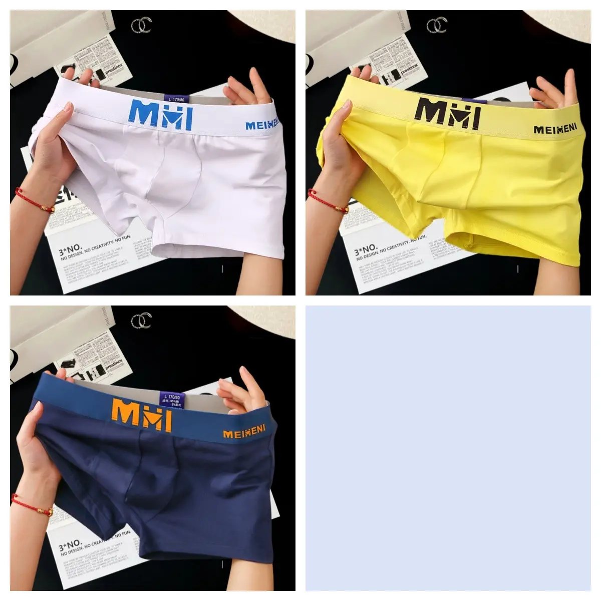 3 pieces [White+Yellow+Royal Blue]