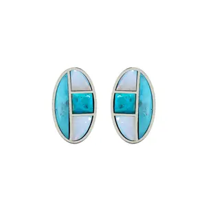Sky & Stone Cufflinks | Kingman Turquoise & Opalite Cufflinks