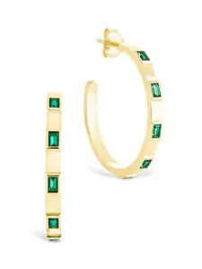 Sterling Silver Asher Flat Polished Hoops