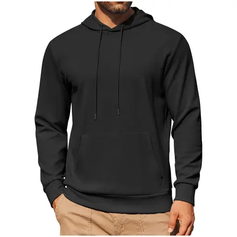 COOFANDY Mens Hoodie Long Sleeve Casual Pullover Hooded Sweatshirt Fashion Drawstring Hoodies with Pocket