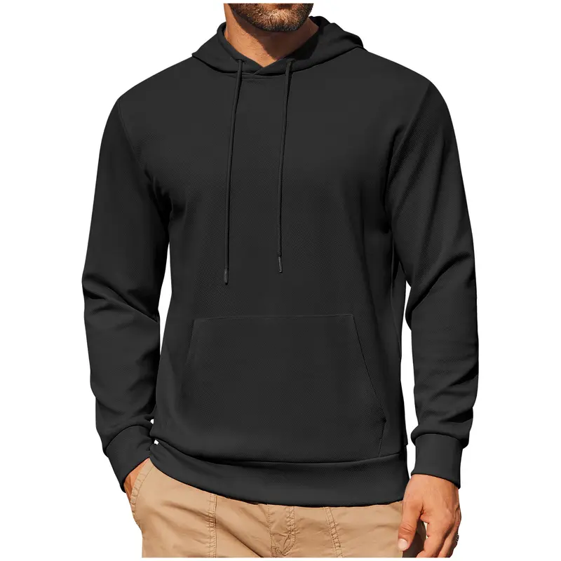 COOFANDY Mens Hoodie Long Sleeve Casual Pullover Hooded Sweatshirt Fashion Drawstring Hoodies with Pocket