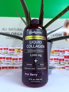 Wellgenix Collagen Complete Liquid Collagen – Acai Berry | 2,500 mg