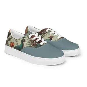 Peacock Canvas Low Top Shoes