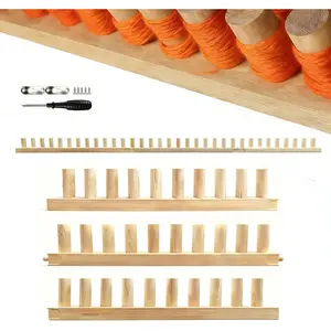 46-Inch Wooden Chunky Blanket Loom, Hand Yarn Chunky Blanket Kit, for DIY