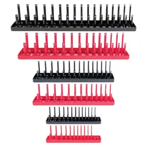 B&C Home Goods 6 Piece SAE & Metric Tray Socket Holder Toolbox Organizer Storage B&C Home Goods 6 Piece SAE & Metric Tray Socket Holder Toolbox Organizer Storage