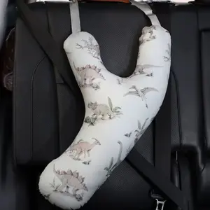 Adjustable Car Neck Pillow, Y-Shape Safety Belt Travel Cushion, Creative Question Mark Design for Long-Distance Driving, Train, Plane