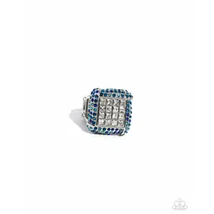 Medium SQUARE - Blue Ring