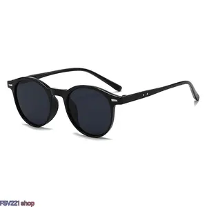 Women's Vintage Round Frame Sunglasses - Retro Stylish Eyewear with UV Protection, Classic Black & Tortoise Shell, Casual Daily Fashion Shades