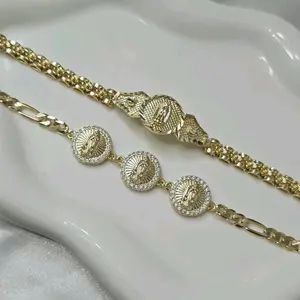 Elegant Virgin Mary Bracelet Set - High-Quality Laminated Waterproof Daily Wear Protection Bracelets for Women