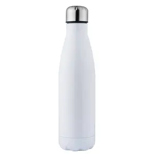 17 Oz Sublimation Sports Water Bottle Blank, Stainless Steel Tumbler with Lid, Vacuum Insulated Flask for Heat Transfer Print