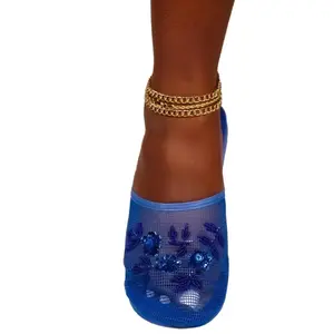 Classic Blue Chinese Slippers