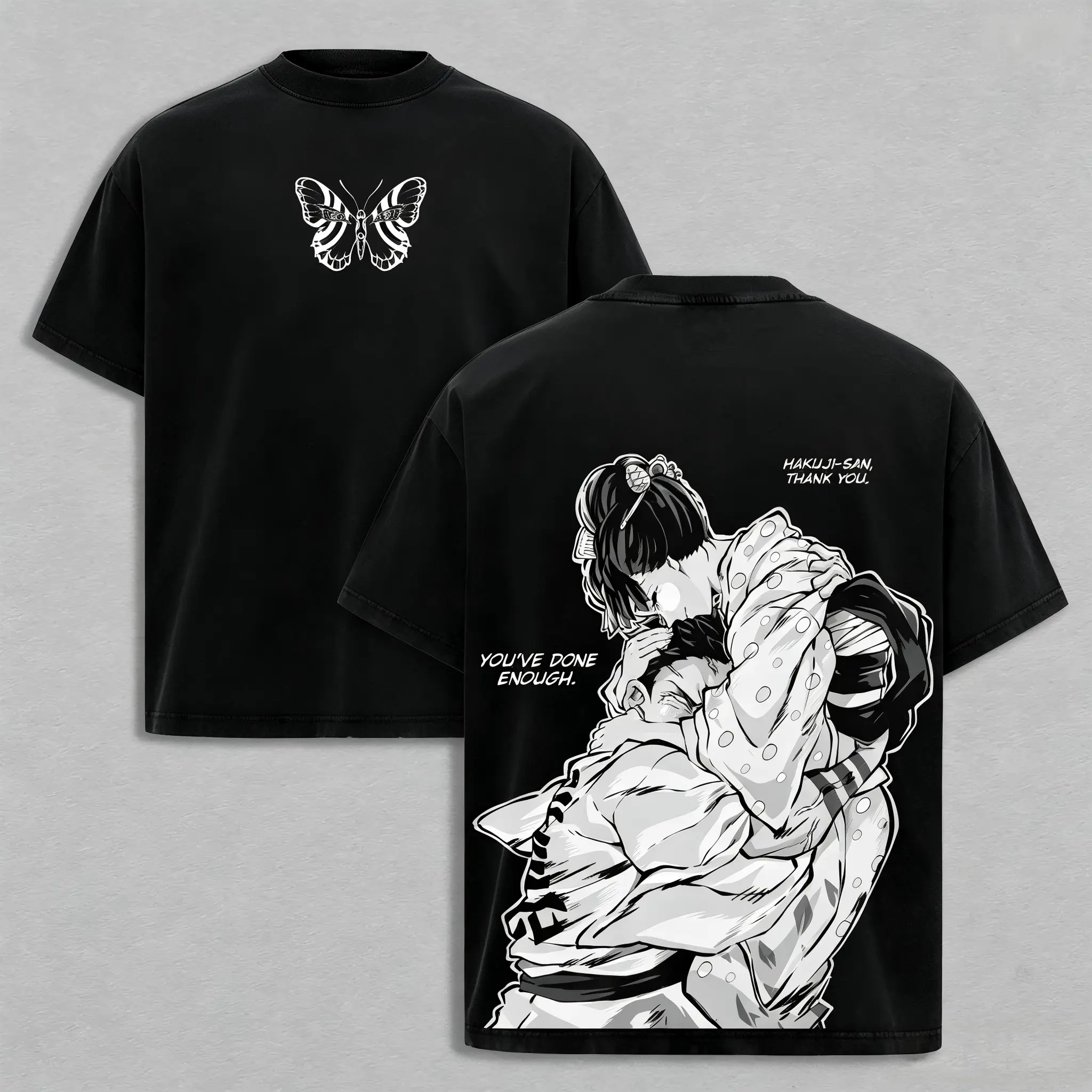 Akaza vs Koyuki Demon Slayer Kimetsu no Yaiba T-Shirt Menswear Top Cotton Underwear Double Printed Vintage Tee  Unisex Anime Manga Streetwear Retro Graphic Tee Gift for Fans