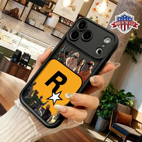 Iconic Rockstar Style Phone Case for iPhone 17,16,15,14 Pro Max,13,12,11,XR,XS Plus - Shockproof,Anti-Scratch,Slim Thermoplastic Polyurethane Phone Accessories Cover