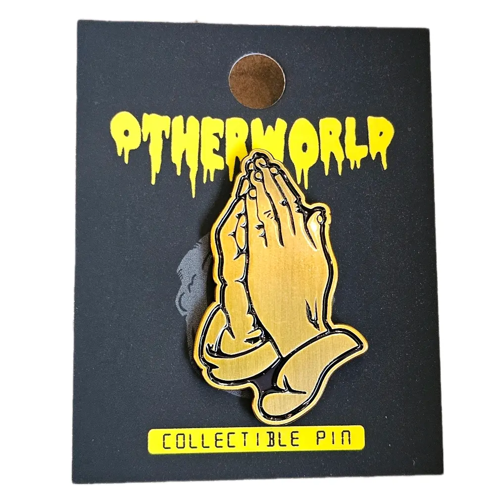 Praying hands Soft Enamel Pin Premium Gloss Finish Durable Customizable Options for Hats Backpacks and More High-Quality Material 1 to 1.5 Size Single or Double Back Pieces