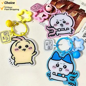 Kawaii Anime Chiikawas Keychains Cartoon Hachiware Usagi Chiikawas Acrylic Key Chain Pendant Backpack Creative Girl Gifts