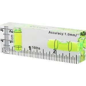 Small Mini Bubble Level - 90?/180? Shatterproof, Cross Check Pocket Level - Picture Hanging, Layout Tools (75x25x15mm)