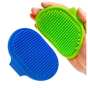 Dog Bath Brush | Pet Shedding Shampoo Brush for Long & Short Hair | Grooming Rubber Comb for Cat & Dog (2 Pcs)