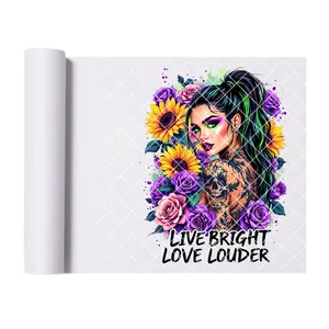 Live bright live louder - Direct Print Film Transfer for T-Shirts, Cotton, Polyester & Blends - High-Quality DTF Print