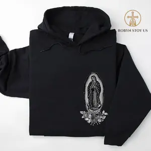 Our Lady Virgen De Guadalupe Virgin Mary Printed Hoodie, Gift for Men for Women