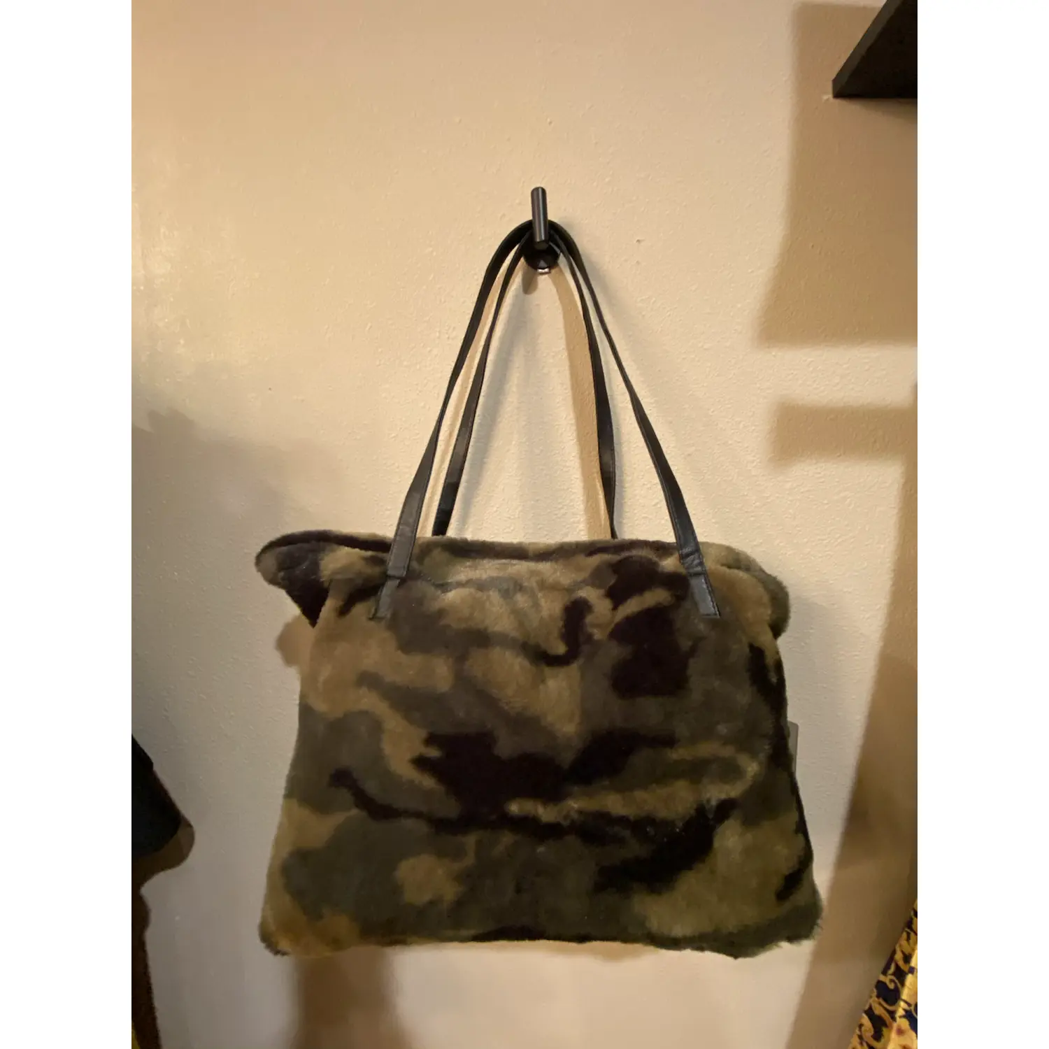 Lightweight Faux Fur Medium Duffel Bag
