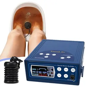 3-in-1 Body Detox Ionic Foot Bath Detox Machine, 8 Detox Modes Foot Detox Device for Home Use Beauty Salon with Arrays, Heating Waist Belt Portable Spa Massage Therapy Pad Aluminium Case Box Best Body Care Device Gift