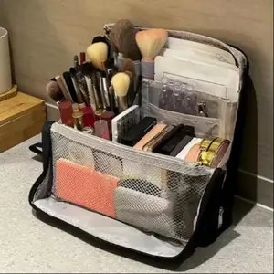 Multifunctional Large Capacity Organizer Bag, Makeup Organizer Pouch, Cosmetic Storage, High-Quality Compartments, Travel Essentials
