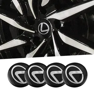 4Pcs 56MM Car Wheel Hub Cap Center Sticker Emblem Auto Badge Decal Accessories For Lexus F-SPORT ES RX NX LS UX LM LX GX LC RZ IS CT GS RC HS SC TX LBX IS300 RX350 LS500 LX600 NX260 CT200