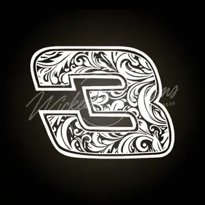 Leather Tooled 3 Vinyl Decal