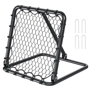 34"x34" Soccer Rebounder Net Kick-Back Portable Football Training Gear For Backyard And Indoor Practice, Durable Frame With Easy Setup, Rebound Net For Passing Drills, Ball Control, Shooting Practice, Youth And Adult Training Aid