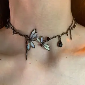 Boho-Chic Dragonfly Choker Necklace - Vintage Zinc Alloy Design with Teardrop Pendant & Bead Accents, Adjustable Chain for Casual Attire or, Dragonfly Jewelry