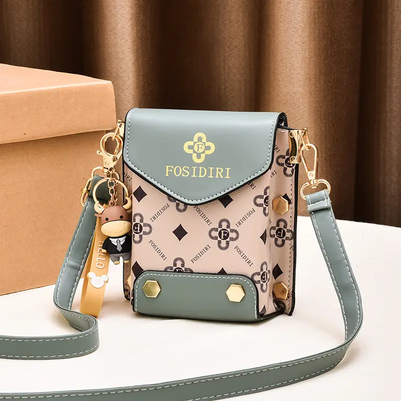 Women'S Crossbody Handbag, Simple Elegant Style, Letter Print, Single Shoulder Sling Purse, Mobile Phone Bag With Adjustable Strap With pendant, Suitable for Shopping And Dating, Going Out for Parties