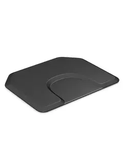 Barber Chair Mat 4 ft x 5 ft Anti-Fatigue Salon Chair Mat with Comfort Support Non-Slip Durable Black Hexagon 1/2 in Thick