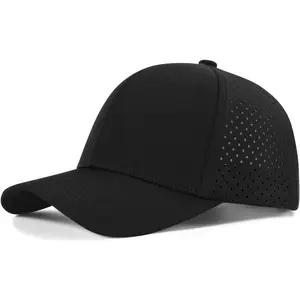 Men Quick Dry Baseball Cap Laser Cut Mesh Ball Curved Brim Snapback Hat fishhat llc Bluetooth LED Beanie with Speaker