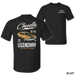 1970 Chevelle SS 454 Graphic T-Shirt, Chevy Muscle Car Tee, Classic Car Design Shirt For Men and Women
