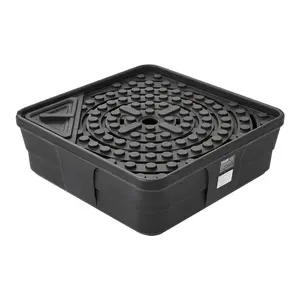 【Father's Day gift】VEVOR Fountain and Water Feature Basin, 30-Inch Disappearing Water Fountain Basin for Landscape and Garden, Supports Up to 500 lbs, Heavy Duty Pond Reservoir for Bubbling Rock & Garden Statues, Black