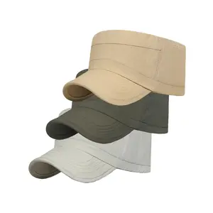 Solid-color polyester trucker cap — adjustable size, structured crown, breathable, unisex sun hat; can be worn as a baseball cap; suitable for casual outdoor activities.
