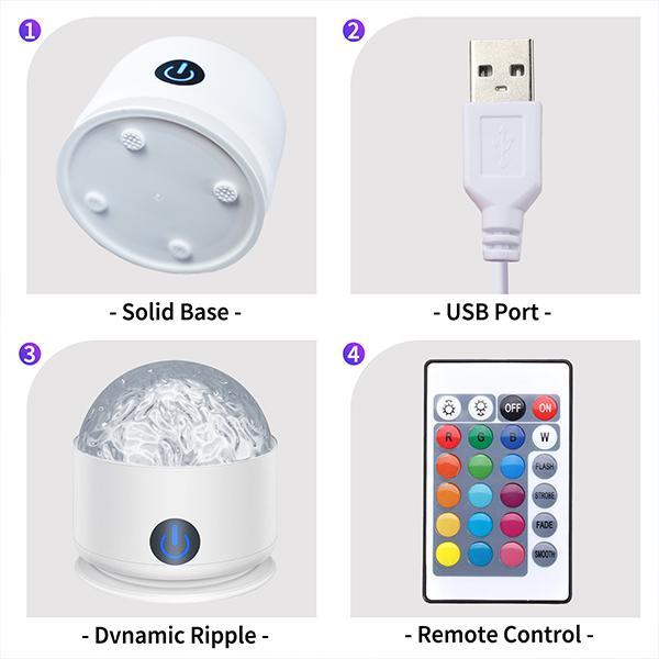 3-in-1 LED Aurora Starry Projector Lamp - Remote, Rechargeable, 16 Color Changing, USB-Powered, Space-Themed with Aurora, Water Ripple & Sky Effects, Bedroom, Gaming Room Ambient Decorative Light 3-in-1 LED Aurora Starry Projector Lamp - Remote, Rechargeable, 16 Color Changing, USB-Powered, Space-Themed with Aurora, Water Ripple & Sky Effects, Bedroom, Gaming Room Ambient Decorative Light