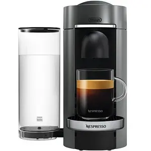 De'Longhi VertuoPlus Deluxe Coffee   Espresso Single-Serve Machine in Titanium