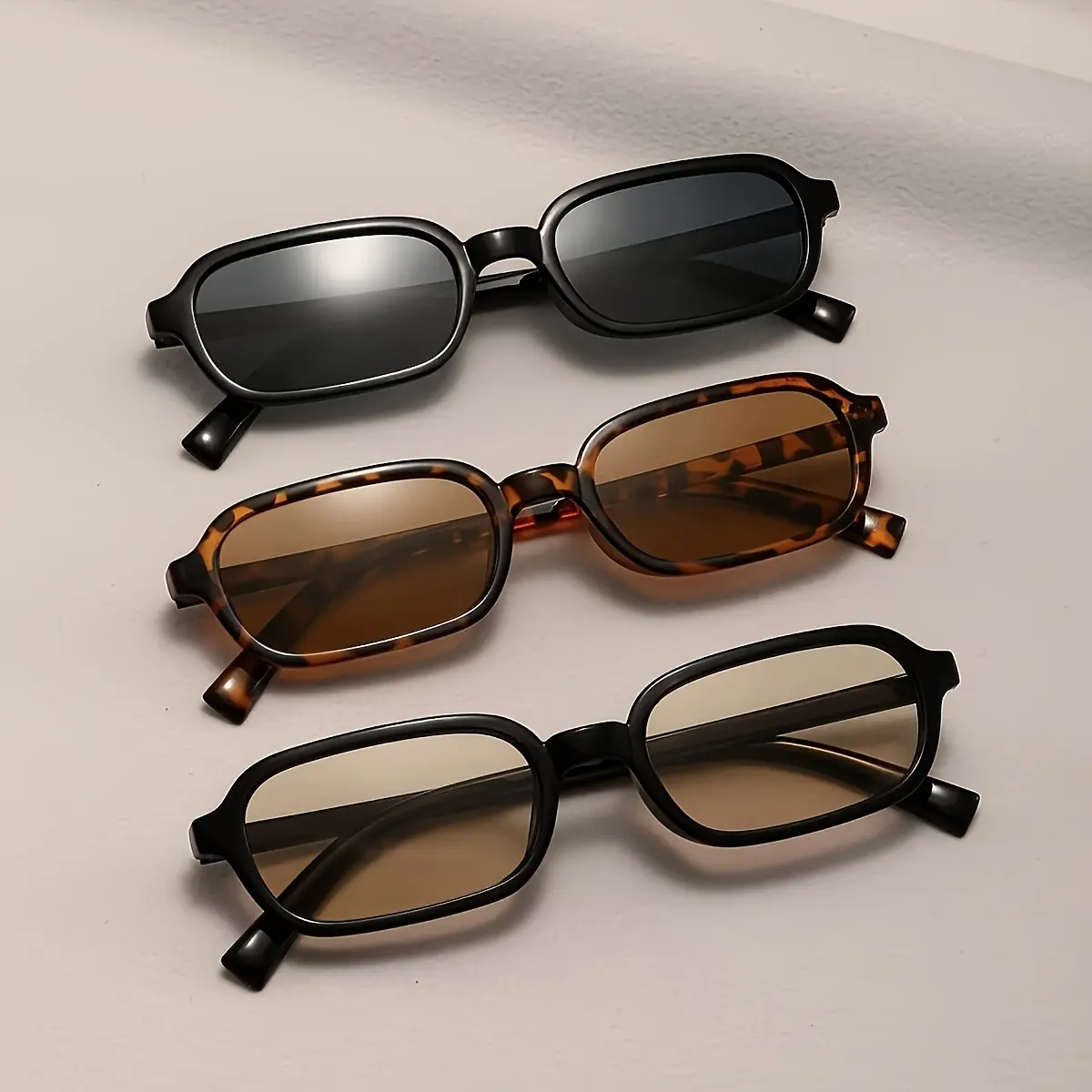 3pcs Unisex Y2K Retro Tortoiseshell Sunglasses Set - Tortoiseshell, Black, Brown Lightweight Round Frames, Polycarbonate Frame, AC Lenses - Ideal for Parties, Casual Wear (Non-Prescription, Not Included)