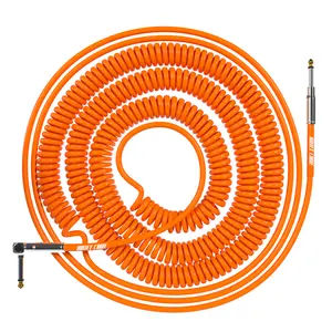 Bullet Cable 10/20 Orange Straight Coil Cable (30ft)