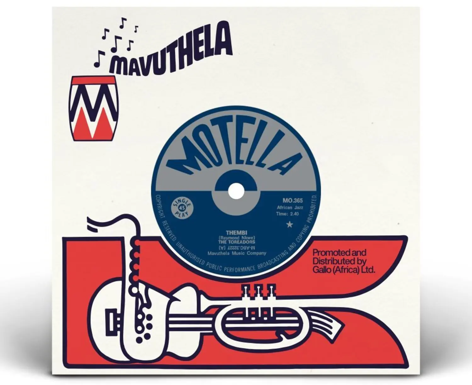 Toreadors - Thembi / Gwinytshe  [7-INCH SINGLE VINYL RECORD]