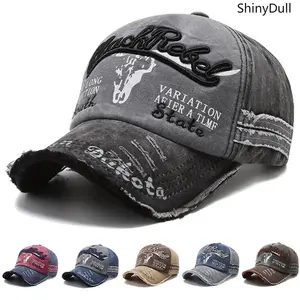 Vintage Washed Baseball Cap – Embroidered Letter Unisex Sun Hat for Streetwear