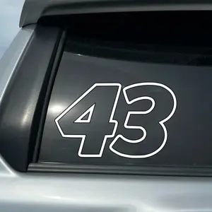 NASCAR Richard Petty Number 43 DECAL FOR TRUCKS CARS AND MORE
