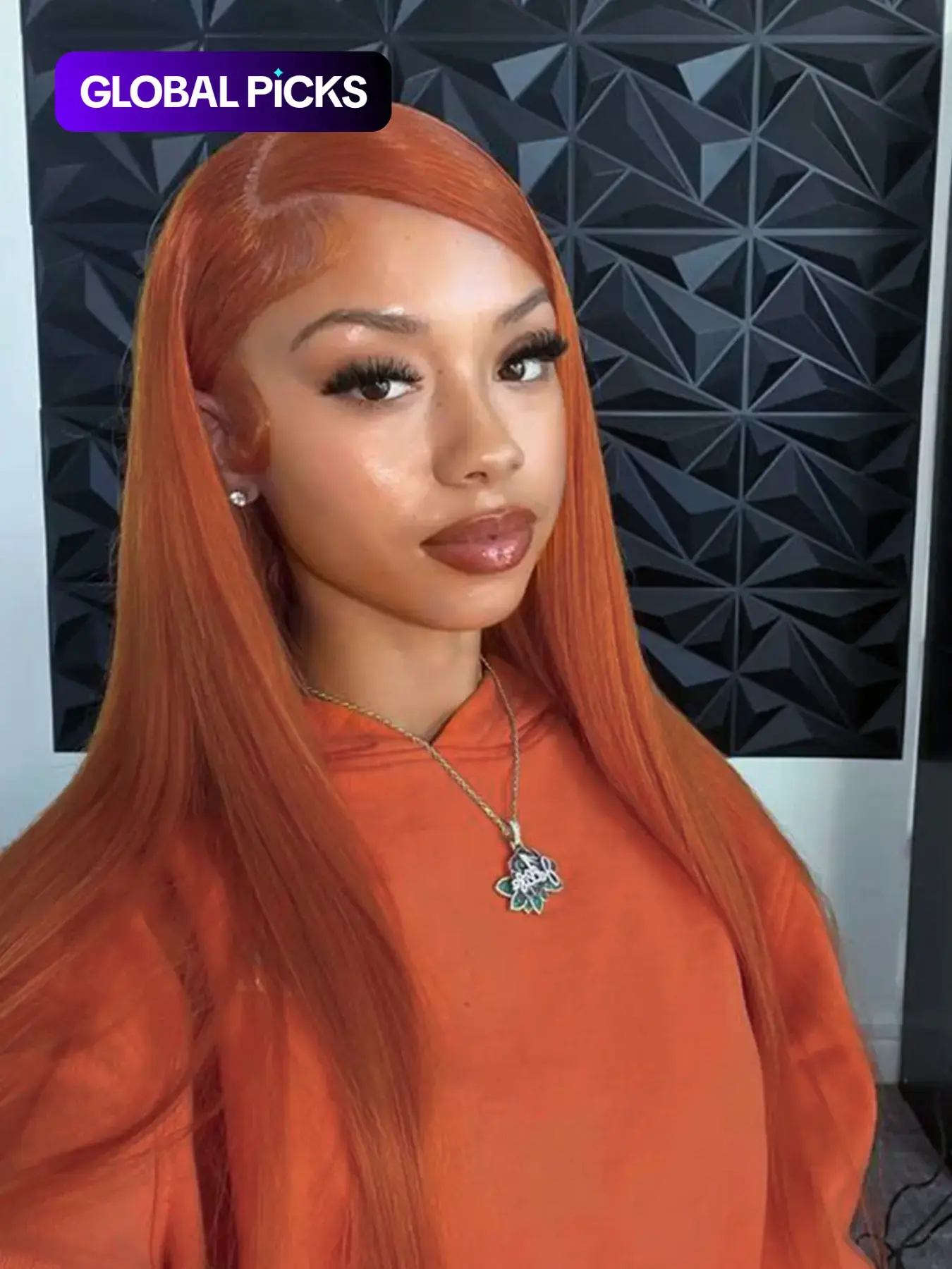 28 Inch Orange Color Long Straight Glueless Lace Front Wig for Women, Gorgeous Fluffy Straight Frontal Wig without Bangs, Synthetic Wig, Synthetic Hair for Party, Daily Use, Glueless Wigs