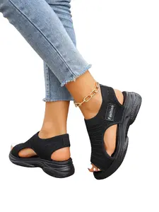 Summer Women's New Lightweight Breathable Comfort Casual Sports Sandals, Vacation Beach Shoes, Trendy Footwear for Outdoor Activities