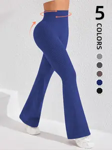 Women's Sporty, Casual Comfortable Breathable Tight Fit Pants, Skinny Yoga Bottoms, Ideal for Yoga Gym Running, All-Season Women's Sports Wear