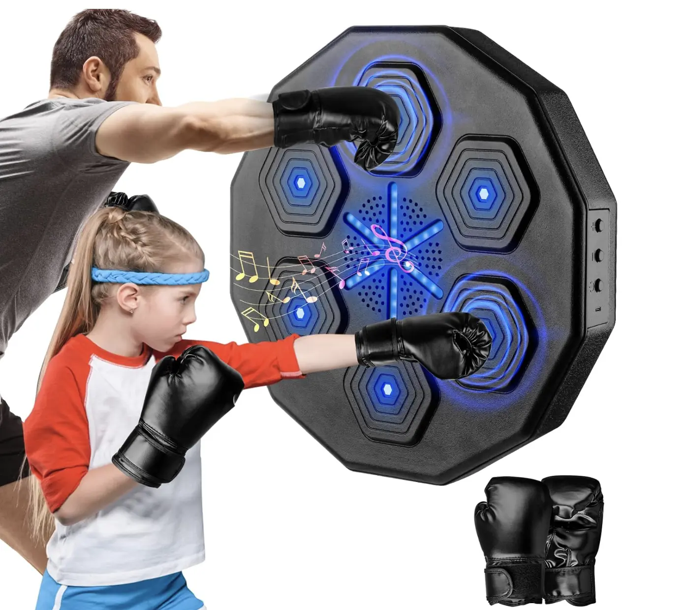 Music Boxing Machine: BT Beat Sync, Family Training, Wall Mount BT beat sync matches punches to music rhythm. Family-friendly training game. Durable foam hand protection. Christmas Black Friday Gift Fitness Home Son Dad Present Digital House Fun Toy Healt